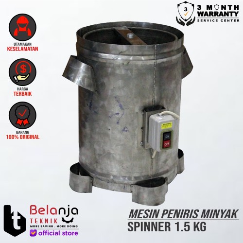 [EZM.3504086] Mesin Peniris Minyak 1.5 KG 180 Watt Spinner 1.5KG
