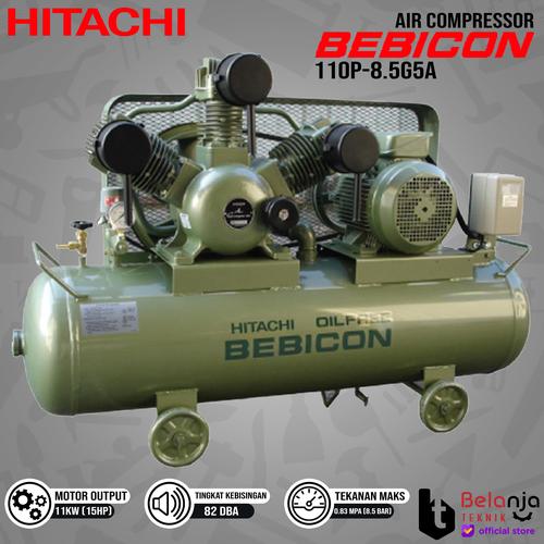 [EZM.3504094] HITACHI Air Compressor Bebicon 11 P-9.5V5A 15 HP Kompresor Angin 15HP