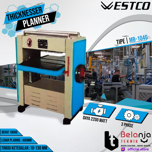 [EZM.3504146] Westco Thicknesser Planner MB-104G Mesin Tatah Serut Kayu MB 104 G