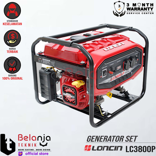 [EZM.3504190] LONCIN Generator Set Bensin LC3800P 2200 Watt Genset LC 3800 P 2200W