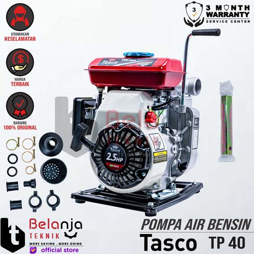 [EZM.3504197] TASCO Pompa Air Bensin TP 40 Alkon 1.5 Inch PLUS Converter 1 Inch 4tak