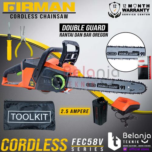 [EZM.3504340] Firman Chainsaw Cordless FEC 58 V Mesin Gergaji Baterai FEC58V 2.5-5 A