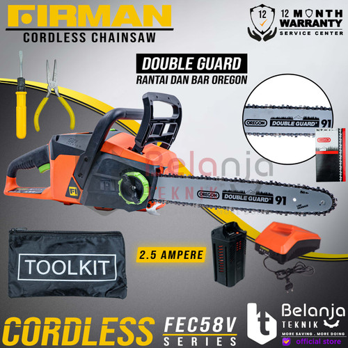 [EZM.3504340] Firman Chainsaw Cordless FEC 58 V Mesin Gergaji Baterai FEC58V 2.5-5 A