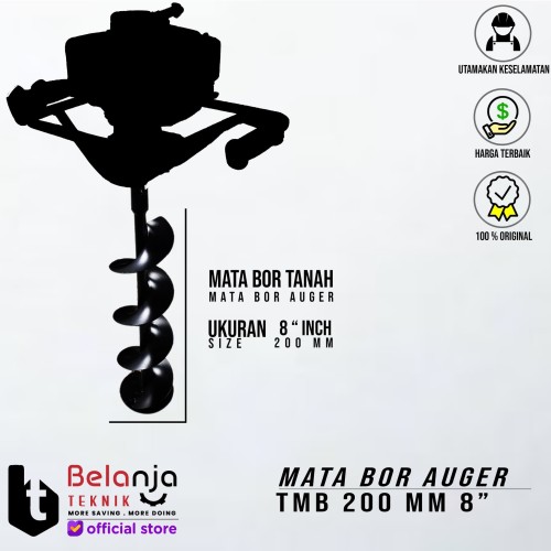 [EZM.3504356] TASCO Mata Bor Tanah Earth Auger TMB 200 MM Penggali Lobang Pohon