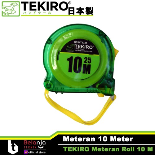 [EZM.3504415] TEKIRO Meteran Transparan 10 M Roll Matic Meter 10 Meter Tekiro 10M