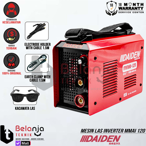 [EZM.3504437] Daiden Mesin Trafo Las Inverter MMA 120 A Travo MMAi 120A IGBT 900WATT