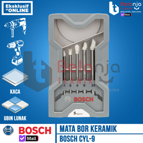 [EZM.3504506] Bosch Mata Bor Keramik CYL 9 / Ceramic Drill Bits Set Set 5 Pcs CYL9