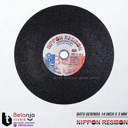 [EZM.3504564] Batu Gurinda 14 Inch x 3 mm Nippon Resibon Gurinda Potong Besi 14"