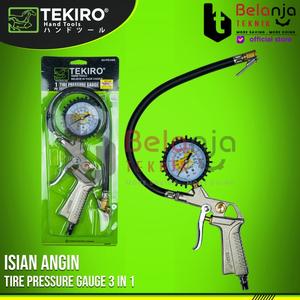 [EZM.3504586] Tekiro Tire Pressure Gauge - Isian Angin 3 In 1 Tekiro Inflating Gun