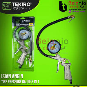 [EZM.3504586] Tekiro Tire Pressure Gauge - Isian Angin 3 In 1 Tekiro Inflating Gun