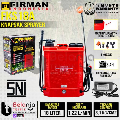[EZM.3504680] Mesin Sprayer Firman FKS 18 A Manual Elektrik Alat Semprot Hama Desinfektan FKS18A Merah