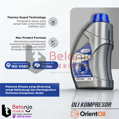 [EZM.3504735] Oli Liger Compressor 1 Liter ISO VG 68 - Oli Khusus Mesin Kompresor