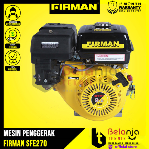 [EZM.3504755] Mesin Penggerak Firman SFE 270 9 HP Engine Bensin Serbaguna