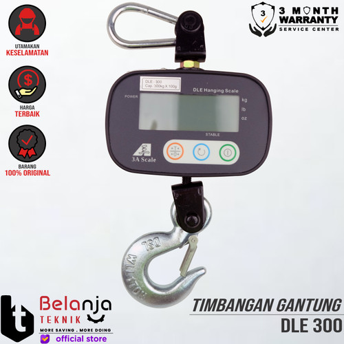 [EZM.3504762] Alat Ukur - Timbangan Gantung Digital DLE 300