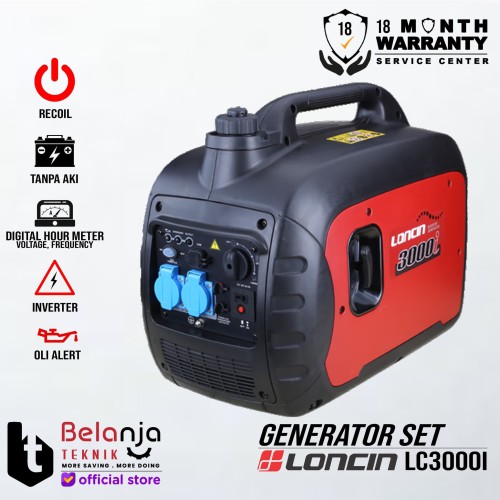 [EZM.3504832] LONCIN Genset SUPER Silent LC 3000 i 2500 Watt Generator Set LC 3000I