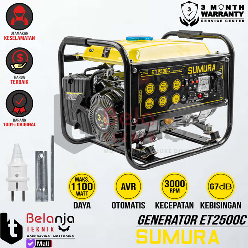 [EZM.3504851] Genset Bensin - Sumura ET 2500C - Generator Set 1100W