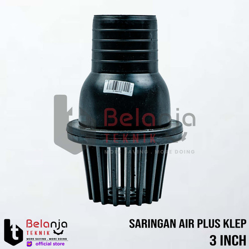 [EZM.3504887] Saringan Air Plus Klep 3 Inchi Plastik - Sparepart Mesin Pompa Air