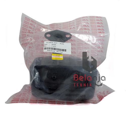 [EZM.3504903] Knalpot GX-160 Hitam - Sparepart Mesin Penggerak - Exhaust Silincer