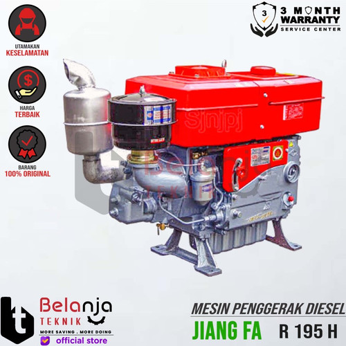 [EZM.3504998] Jiang Fa Mesin Penggerak Diesel R 195 H 12 HP Diesel Solar R195H