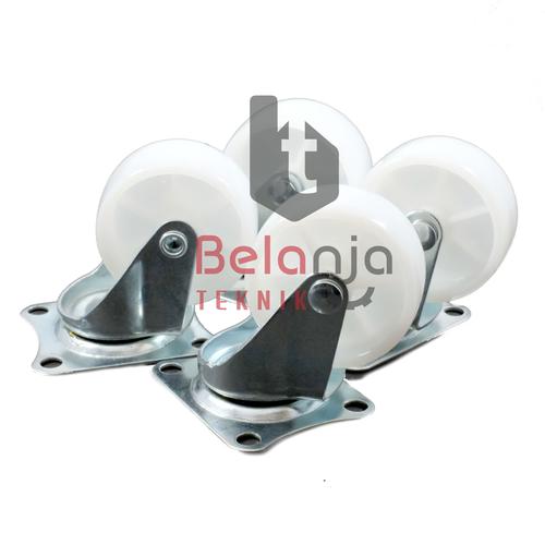 [EZM.3505017] Roda Caster 2 Inchi Nylon Dengan Klem Dijual Set