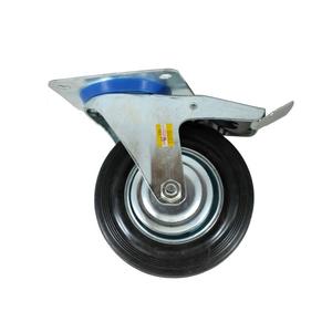 [EZM.3505018] Roda Caster 6 Inchi Karet Rem Hidup