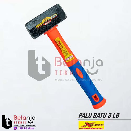 [EZM.3505078] Palu Batu Gagang Fiber 3 LB