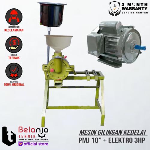 [EZM.3505156] Mesin Gilingan Kedelai-Tahu 10" PMJ + Elektro Motor 3HP 1Phase 4Pole