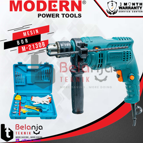 [EZM.3505188] Modern Mesin Bor Tangan M 2130 B 550 Watt 13 MM Bor Box M2130 B