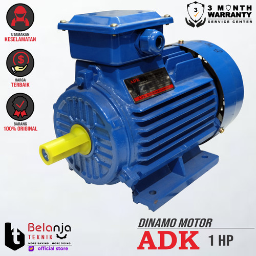 [EZM.3505202] Mesin Dinamo - Electro Motor ADK 1 HP 1 Phase 4 Pole