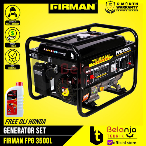 [EZM.3505209] Genset Firman 2800 Watt 3500 VA FPG 3500 L Generator Set