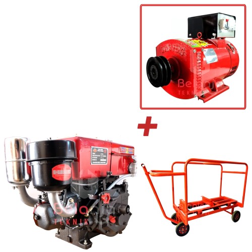 [EZM.3505210] DONGFENG ALTERNATOR ST - 3KW & PENGGERAK DONGFENG R170A & RANGKA RODA