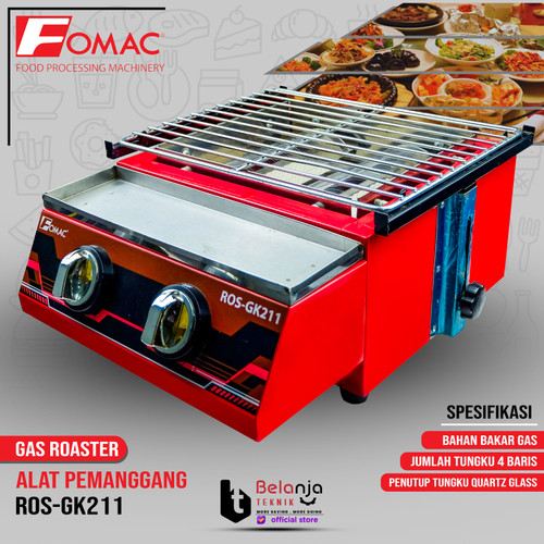 [EZM.3505268] Fomac Pemanggang ROS GK 211 GAS ROASTER 2 Tungku Pemanggangan GK211