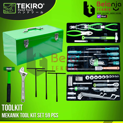 [EZM.3505303] TEKIRO Mekanik Tool Kit Set 59 Pcs Toolset Toolkit Toolbox Set 59pcs