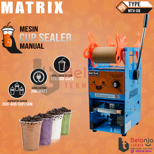 [EZM.3505316] Maestro Mesin Press Minuman ET-D8 Cup Sealer 300 Watt 16 OZ