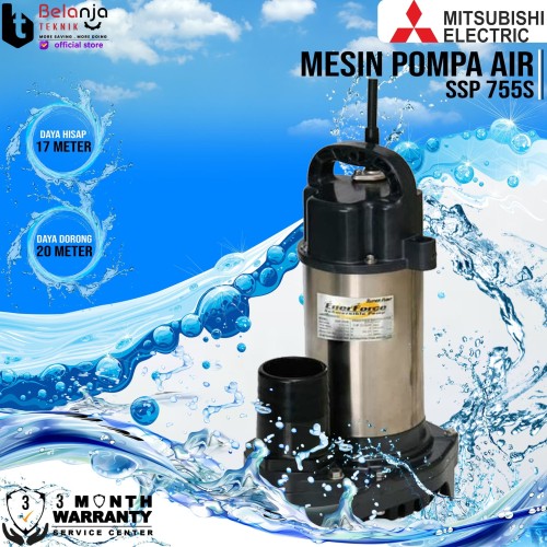 [EZM.3505367] Mesin Pompa Celup - Pompa Mitsubishi SSP 755S 3 Inchi - 17 Meter
