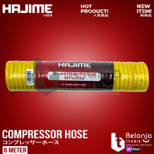[EZM.3505381] Selang Angin Kompresor Air Hose 6 M Hajime Selang Hose Recoil 6 Meter