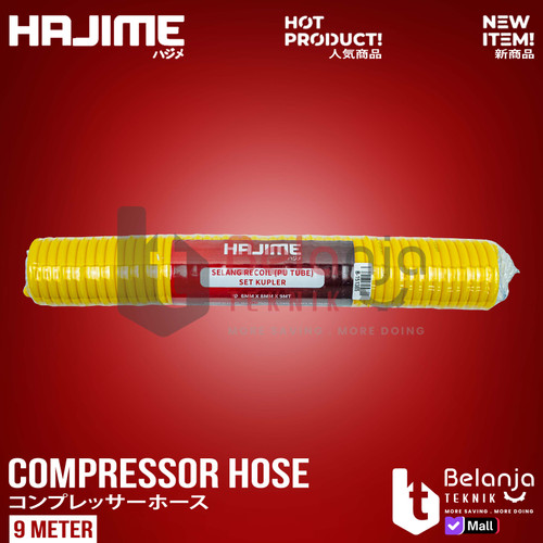 [EZM.3505382] Selang Angin Kompresor Air Hose 9 M Hajime Selang Hose Recoil 9 Meter