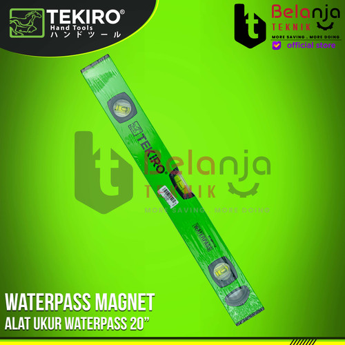 [EZM.3505389] Waterpass Magnet 20" Tekiro Box Level Water Pass 50 CM 20 Inch Alat Ukur Waterpass