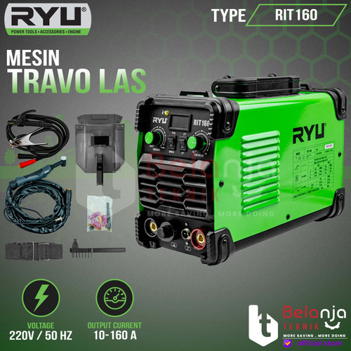 [EZM.3505393] Mesin Travo Las Argon Ryu TIG 160 Trafo Las Welding Machine las Stainless Steel 160A