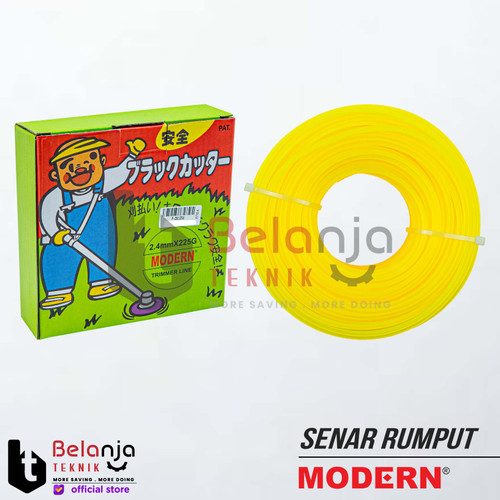 [EZM.3505408] Modern Senar Mata Potong Rumput Square 50 M 2.4mm Trimmer Line Nylon 50 Meter