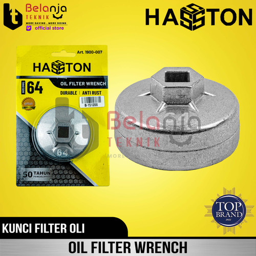 [EZM.3505414] Hasston Prohex Oil Filter Wrench 64mm Kunci Buka Filter Oli Mangkok 64mm 1900-007