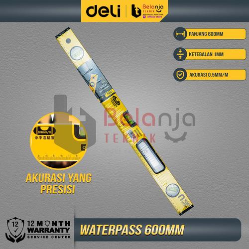 [EZM.3505441] Deli Spirit Level Waterpass Magnet Aluminium Akurat Perkakas 60 Cm DL290600
