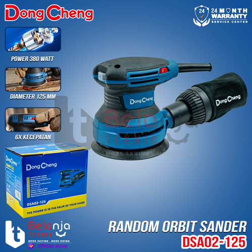 [EZM.3505442] Dongcheng Mesin Amplas Bulat 5 Inch DSA02-125 Orbital Sander 5 " 380 Watt DSA 02 125