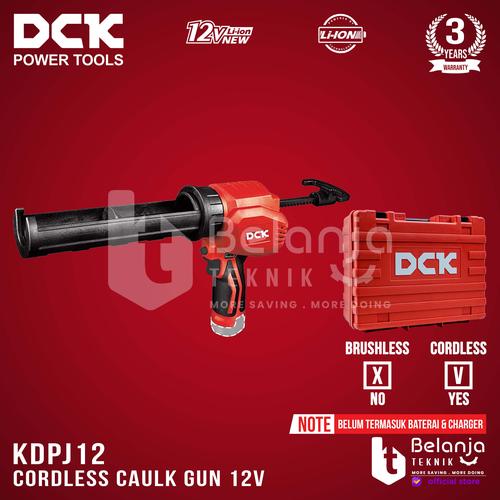 [EZM.3505450] DCK Mesin Tembak Sealant Silikon KDPJ12 Z Cordless Caulk Gun Caulking KDPJ 12 KDPJ12Z 12V Unit Only 12 V