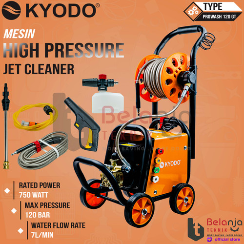 [EZM.3505467] Kyodo Prowash 120 GT Mesin Cuci Portable 120 Bar High Pressure Jet Cleaner 120GT