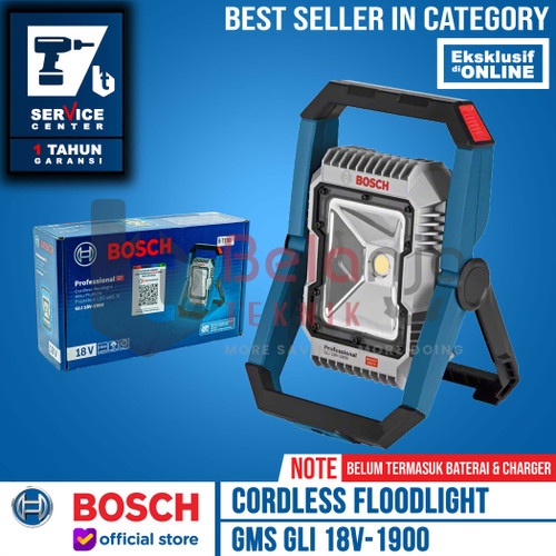 [EZM.3505483] Bosch Senter Lampu Sorot Baterai GLI 18V-1900 C Floodlight Cordless Unit Only