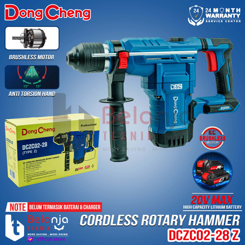 [EZM.3505501] Dongcheng Mesin Bor Beton DCZC02-28Z Rotary Hammer Brushless 28MM Unit Only DCZC 02 28