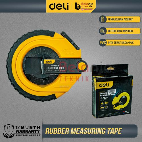 [EZM.3505504] Deli Meteran Fiber Bulat 20 M Alat Ukur Akurat Fleksibel 20 Meter ABS