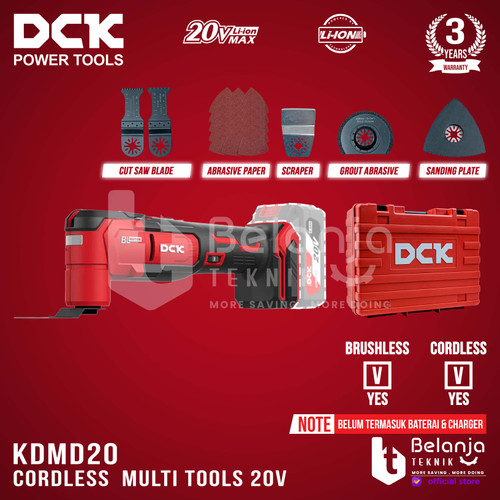 [EZM.3505532] DCK Multi Tools Oscilating Corldess KDMD20DM Mesin Oskilasi KDMD 20 Unit Only