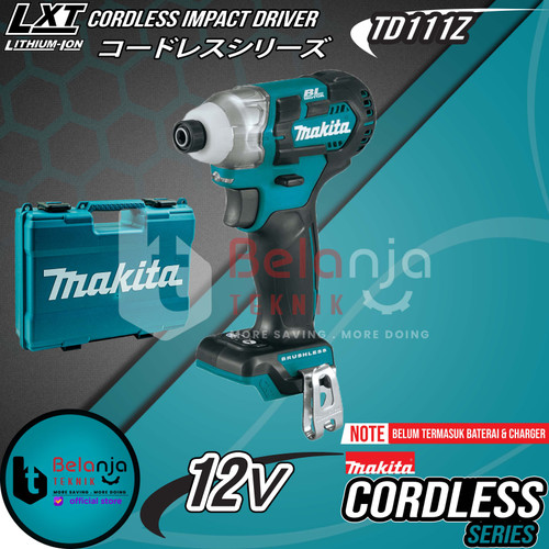 [EZM.3505560] Makita Bor Obeng Baterai TD 111 Z Cordless Impact Driver TD111Z 12V Unit Only